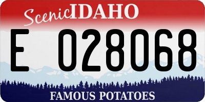 ID license plate E028068