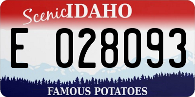 ID license plate E028093