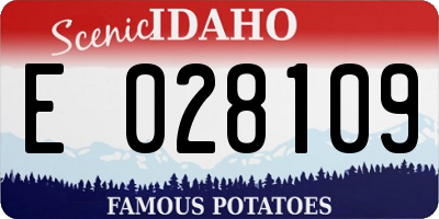 ID license plate E028109