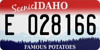 ID license plate E028166