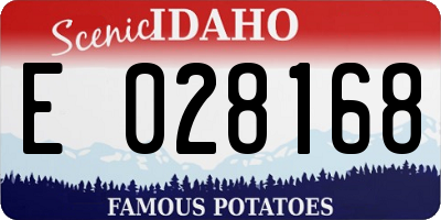 ID license plate E028168