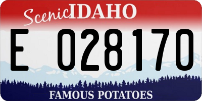 ID license plate E028170