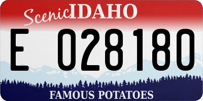 ID license plate E028180