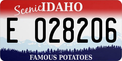 ID license plate E028206