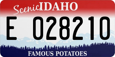 ID license plate E028210