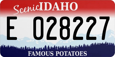 ID license plate E028227