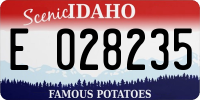 ID license plate E028235