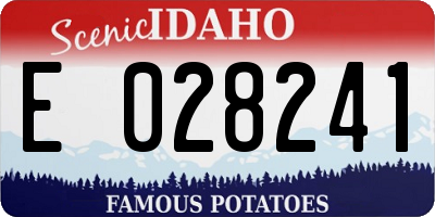 ID license plate E028241