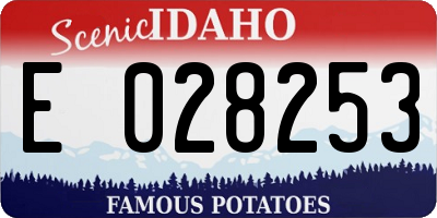 ID license plate E028253