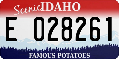 ID license plate E028261