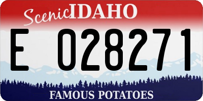 ID license plate E028271