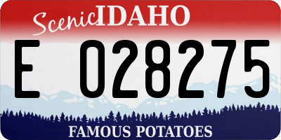 ID license plate E028275
