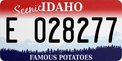 ID license plate E028277