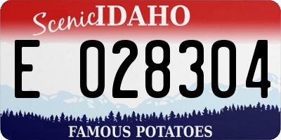 ID license plate E028304