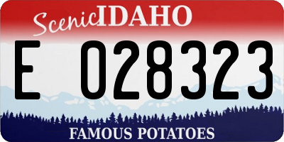 ID license plate E028323