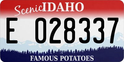 ID license plate E028337