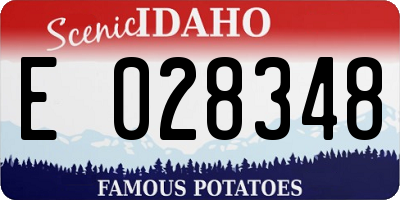 ID license plate E028348