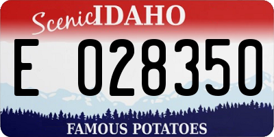 ID license plate E028350