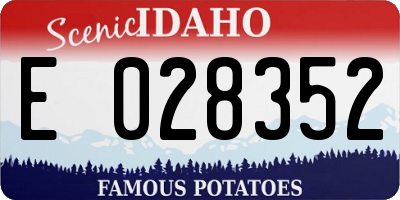 ID license plate E028352