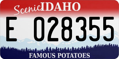 ID license plate E028355