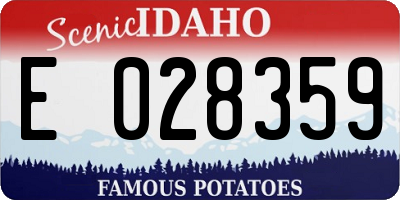 ID license plate E028359