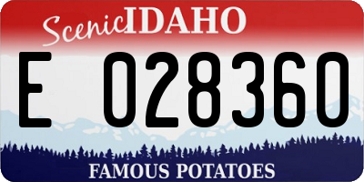 ID license plate E028360