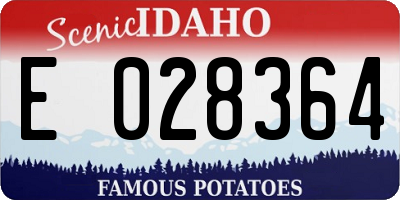 ID license plate E028364