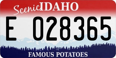 ID license plate E028365