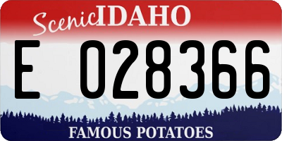 ID license plate E028366