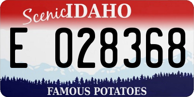 ID license plate E028368