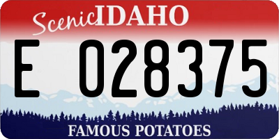 ID license plate E028375