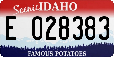 ID license plate E028383