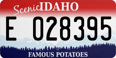 ID license plate E028395