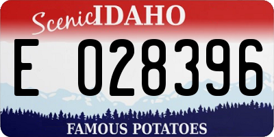 ID license plate E028396