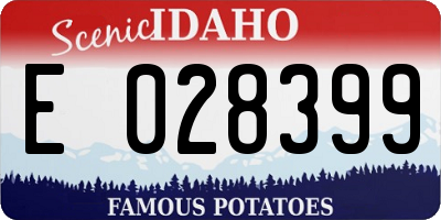 ID license plate E028399