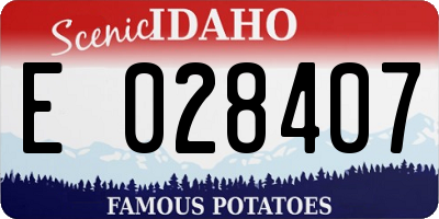 ID license plate E028407