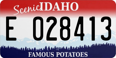 ID license plate E028413