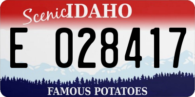 ID license plate E028417