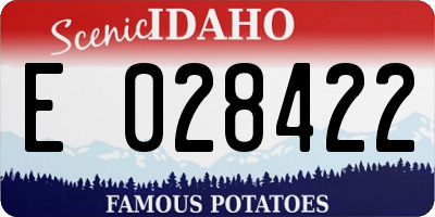 ID license plate E028422