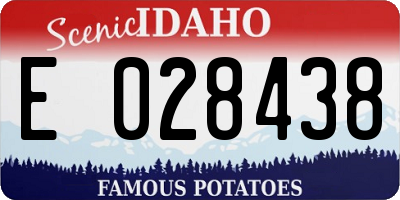 ID license plate E028438
