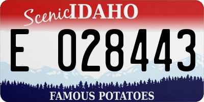 ID license plate E028443