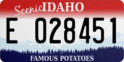 ID license plate E028451