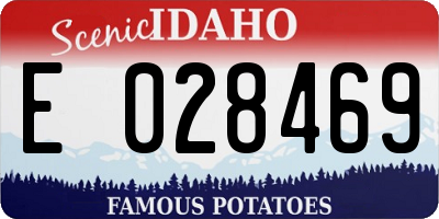 ID license plate E028469