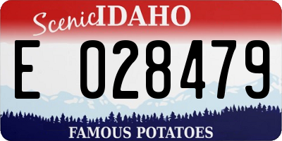 ID license plate E028479