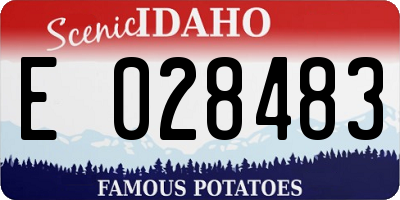 ID license plate E028483