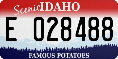 ID license plate E028488