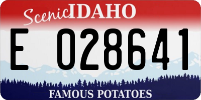 ID license plate E028641