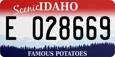ID license plate E028669