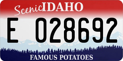 ID license plate E028692