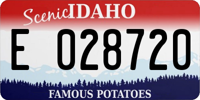 ID license plate E028720